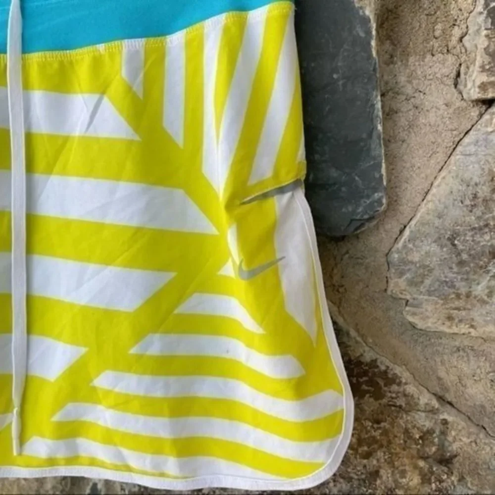 Nike dri-fit skort neon yellow turquoise blue